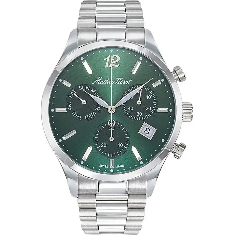 Mathey-Tissot Urban Chrono Stainless Steel Green Dial Quartz H411CHAV Men's Watch