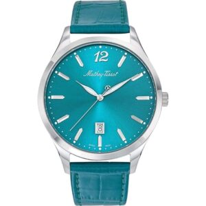 Mathey-Tissot Urban Leather Strap Green Dial Quartz H411PET Men's Watch