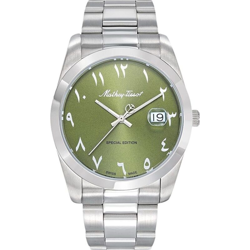 Mathey-Tissot Mathy Orient Special Edition Stainless Steel Green Dial Quartz H450APEV Men's Watch Mathey-Tissot Mathy Orient Special Edition Stainless Steel Green Dial Quartz H450APEV Men's Watch