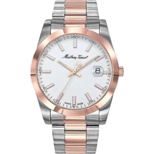 Mathey-Tissot Mathy I Two-Tone Stainless Steel White Dial Quartz H450RA Men's Watch