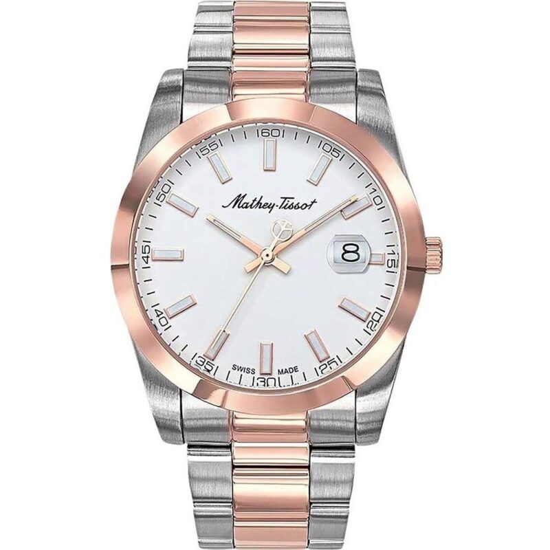 Mathey-Tissot Mathy I Two-Tone Stainless Steel White Dial Quartz H450RA Men's Watch