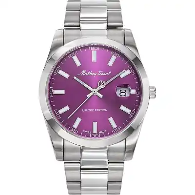Mathey-Tissot Mathy Sunray Limited Edition Stainless Steel Purple Dial Quartz H451PU Men's Watch