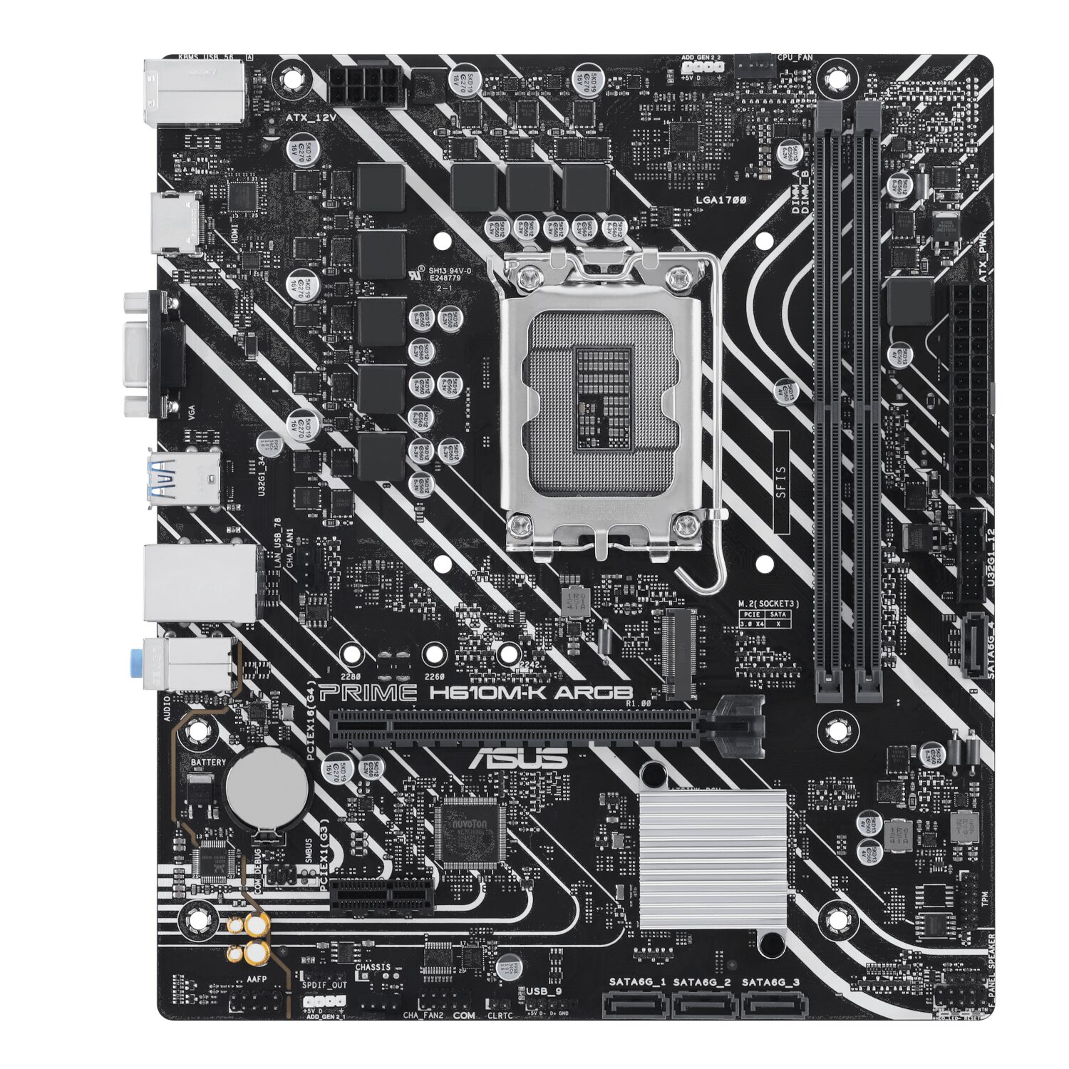 Asus PRIME H610M-R DDR5 LGA1700 Micro-ATX Motherboard 2 Asus PRIME H610M-R DDR5 LGA1700 Micro-ATX Motherboard - Image 2