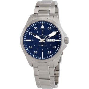Hamilton Khaki Aviation Pilot Stainless Steel Blue Dial Automatic H64635140 100M Men's Watch