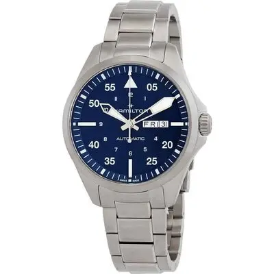 Hamilton Khaki Aviation Pilot Stainless Steel Blue Dial Automatic H64635140 100M Men's Watch