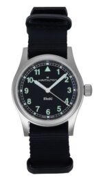 Hamilton Khaki Field Textile Strap Black Dial Quartz H69301430 Unisex Watch