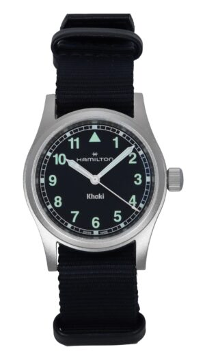Hamilton Khaki Field Textile Strap Black Dial Quartz H69301430 Unisex Watch