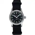 Hamilton Khaki Field Textile Strap Black Dial Quartz H69301430 Unisex Watch