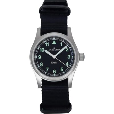 Hamilton Khaki Field Textile Strap Black Dial Quartz H69301430 Unisex Watch
