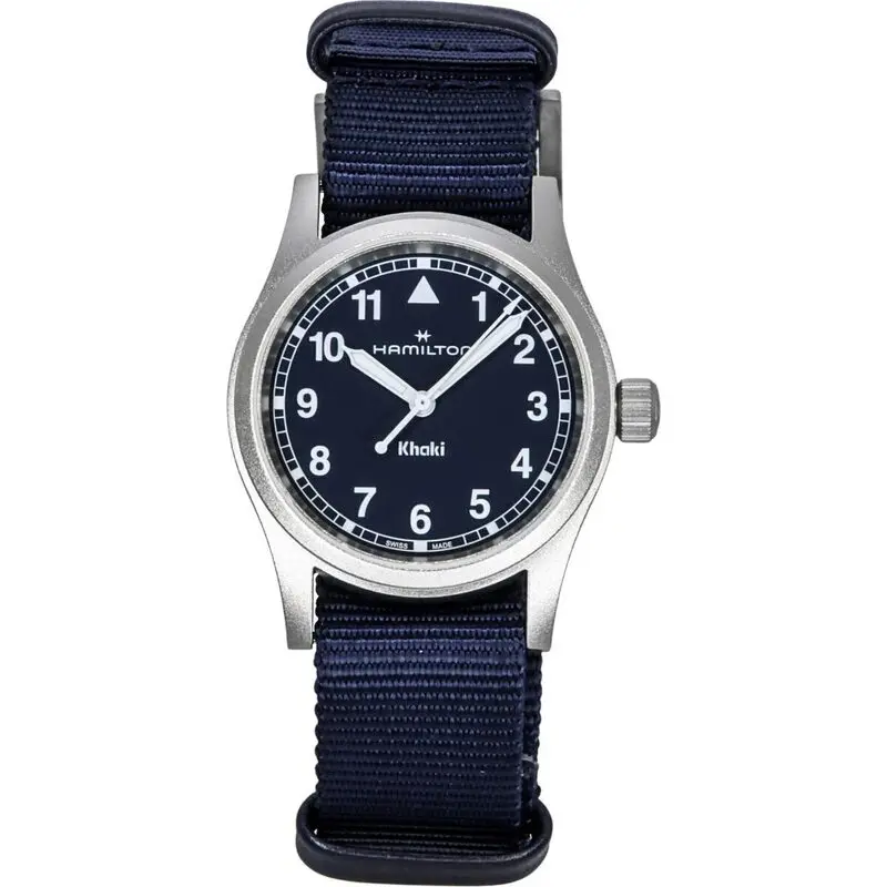 Hamilton Khaki Field Textile Strap Blue Dial Quartz H69301940 Unisex Watch