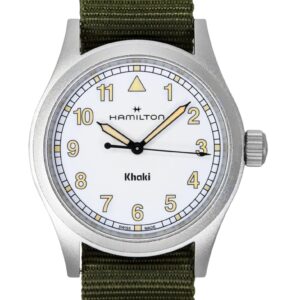 Hamilton Khaki Field Textile Strap White Dial Quartz H69401910 Unisex Watch