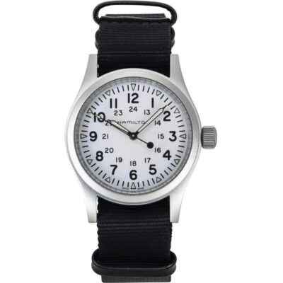 Hamilton Khaki Field Textile Strap White Dial Automatic H69439910 Men's Watch