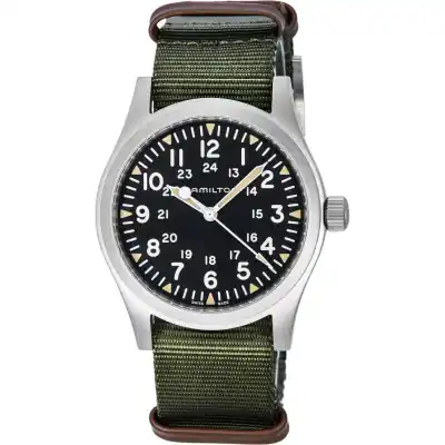 Hamilton Khaki Field Nylon Strap Black Dial Mechanical H69529933 Men's Watch