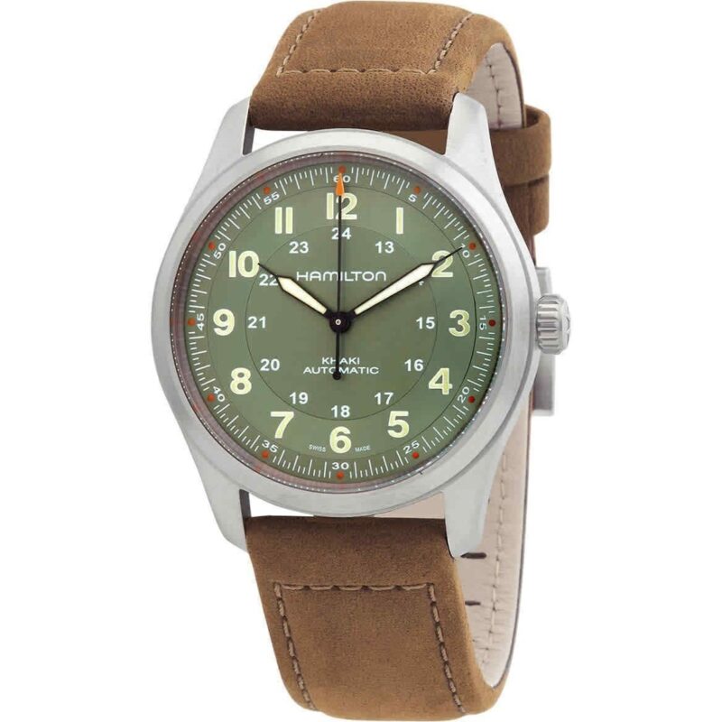 Hamilton Khaki Field Titanium Green Dial 25 Jewels Automatic H70205860 100M Unisex Watch