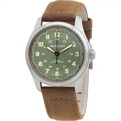 Hamilton Khaki Field Titanium Green Dial 25 Jewels Automatic H70205860 100M Unisex Watch