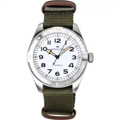 Hamilton Khaki Field Expedition Textile Strap White Dial Automatic H70315910 100M Unisex Watch Hamilton Khaki Field Expedition Textile Strap White Dial Automatic H70315910 100M Unisex Watch