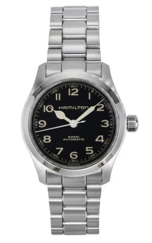 Hamilton Khaki Field Murph Stainless Steel Black Dial Automatic H70405130 100M Men's Watch