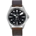 Hamilton Khaki Aviation Pilot Leather Strap Black Dial Automatic H76305530 100M Men's Watch