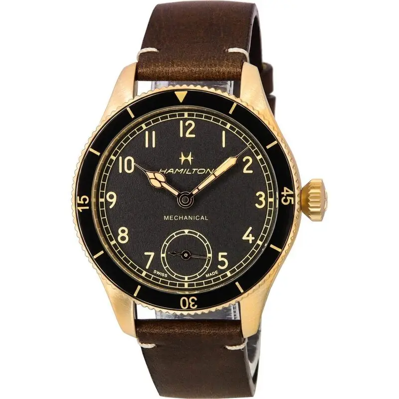 Hamilton Khaki Aviation Pilot Pioneer Bronze Black Dial Mechanical H76709530 100M Men's Watch