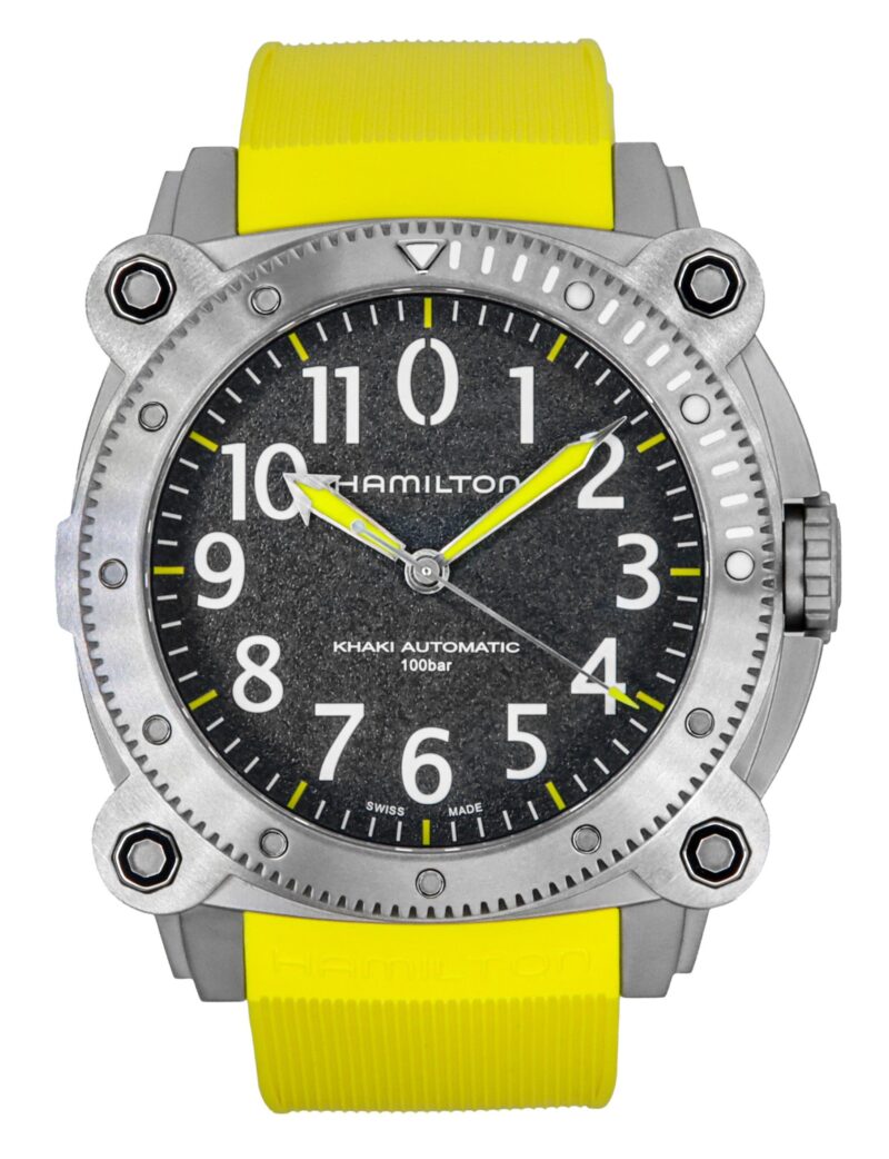 Hamilton Khaki Navy Belowzero Rubber Strap Grey Dial Automatic Diver's H78535380 1000M Men's Watch