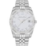 Mathey-Tissot Mathy III Roman Stainless Steel White Dial Quartz H810ABR Men's Watch