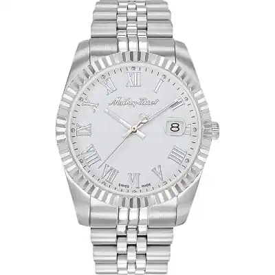 Mathey-Tissot Mathy III Roman Stainless Steel White Dial Quartz H810ABR Men's Watch