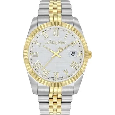 Mathey-Tissot Mathy III Roman Two-Tone Stainless Steel White Dial Quartz H810BBR Men's Watch