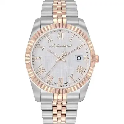 Mathey-Tissot Mathy III Roman Two-Tone Stainless Steel White Dial Quartz H810BRA Men's Watch