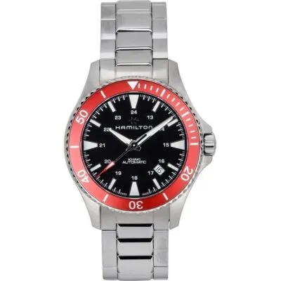 Hamilton Khaki Navy Scuba Stainless Steel Black Dial Automatic H82405130 100M Men's Watch