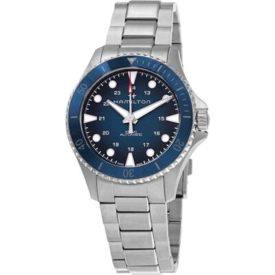 Hamilton Khaki Navy Scuba Stainless Steel Blue Dial Automatic Diver's H82505140 300m Men's Watch