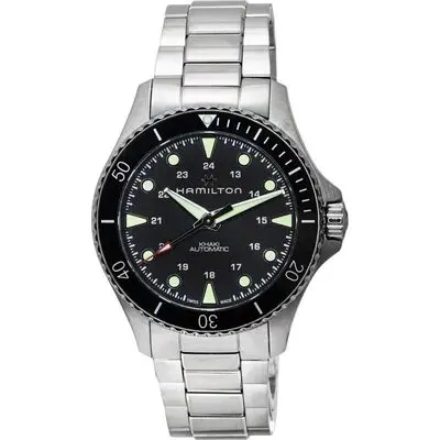Hamilton Khaki Navy Scuba Black Dial Automatic Diver's H82515130 300M Men's Watch