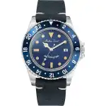 Mathey-Tissot Mathy Vintage Leather Strap Blue Dial Quartz H900ALBU Men's Watch
