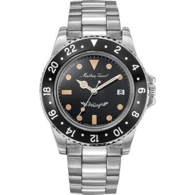 Mathey-Tissot Mathy Vintage Stainless Steel Black Dial Quartz H900AN Men's Watch
