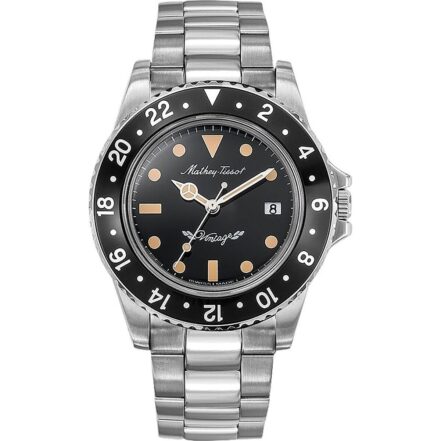 Mathey-Tissot Mathy Vintage Stainless Steel Black Dial Quartz H900AN Men's Watch