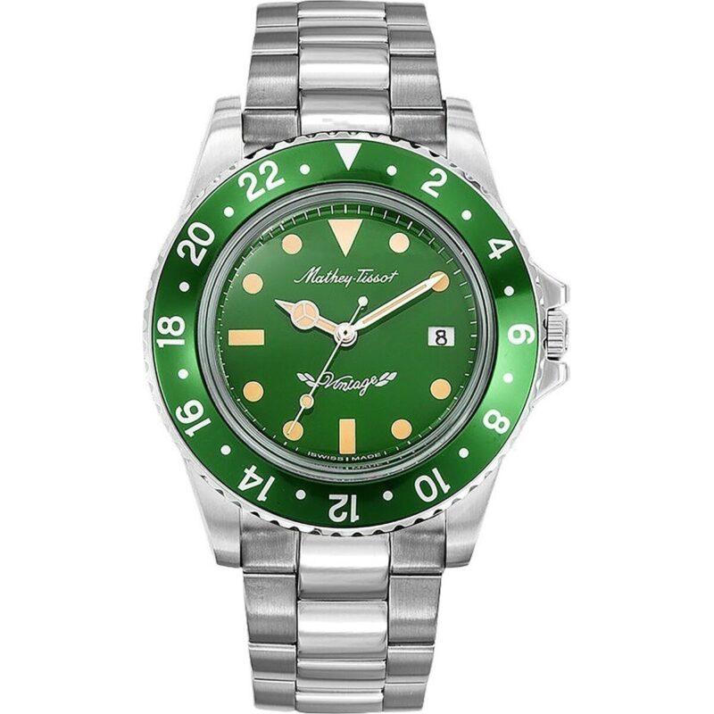 Mathey-Tissot Mathy Vintage Stainless Steel Green Dial Quartz H900AV Men's Watch