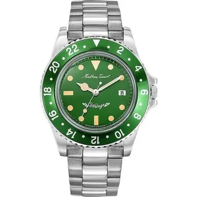 Mathey-Tissot Mathy Vintage Stainless Steel Green Dial Quartz H900AV Men's Watch