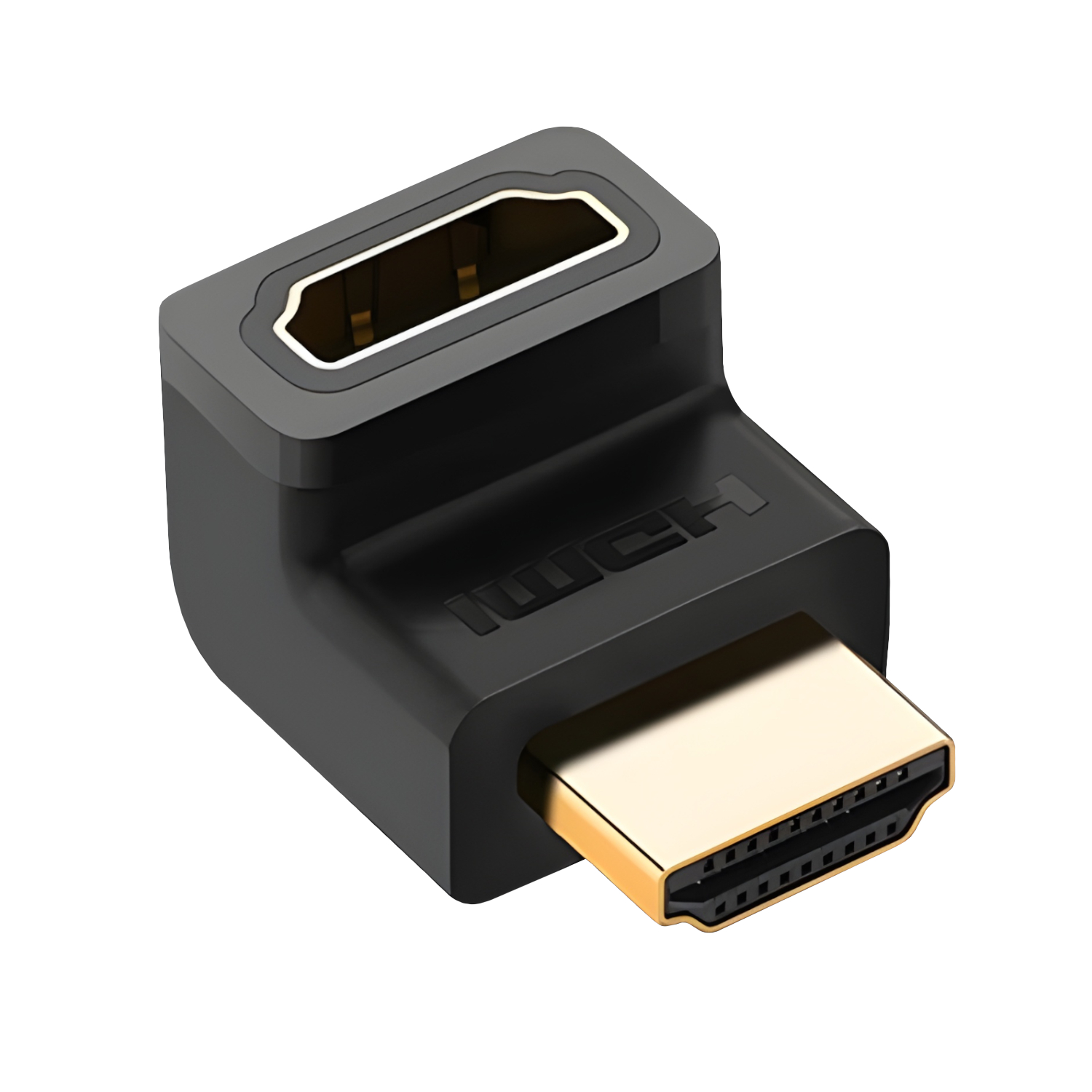 UGreen HD112 HDMI 4K Male to Female Up-angled Connector - Black - Image 2