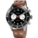 Hemel Reverse Panda Chronograph Ceramic Bezel Black With Super-LumiNova C3 Dial Quartz HF12 100M Men's Watch