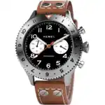 Hemel Reverse Panda Chronograph Ceramic Bezel Matte Black With Super-LumiNova C3 Dial Quartz HF13 100M Men's Watch