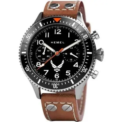 Hemel USAF Special Edition Misson Objectives Black With Super-LumiNova C3 Dial Quartz HFUSAF1-03 100M Men's Watch