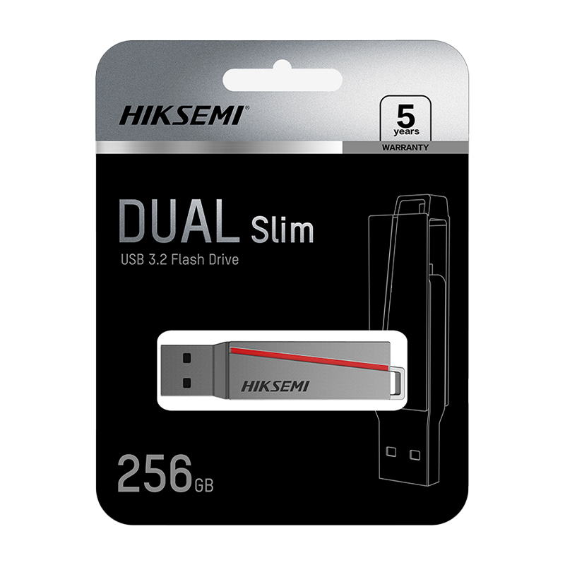 HIKSEMI Dual Slim 256GB USB3.2 Flash Drive 4 HIKSEMI Dual Slim 256GB USB3.2 Flash Drive - Image 4