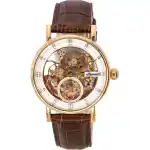 Ingersoll The Herald Leather Strap Rose Gold Skeleton Dial Automatic I00401B Men's Watch