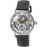 Ingersoll The Herald Leather Strap Silver Skeleton Dial Automatic I00402B Men's Watch