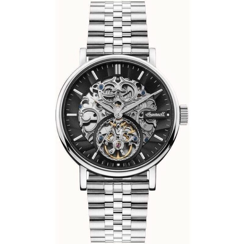 Ingersoll The Charles Stainless Steel Black Skeleton Dial Automatic I05804B Men's Watch Ingersoll The Charles Stainless Steel Black Skeleton Dial Automatic I05804B Men's Watch