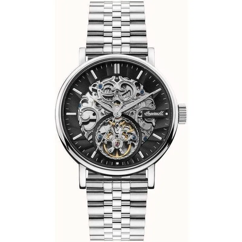 Ingersoll The Charles Stainless Steel Black Skeleton Dial Automatic I05804B Men's Watch
