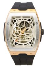 Ingersoll The Challenger PU Rubber Strap Silver Skeleton Dial Automatic I12302 Men's Watch