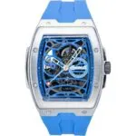 Ingersoll The Challenger Polyurethane Strap Blue Skeleton Dial Automatic I12308 Men's Watch