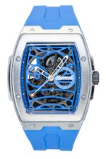 Ingersoll The Challenger Polyurethane Strap Blue Skeleton Dial Automatic I12308 Men's Watch