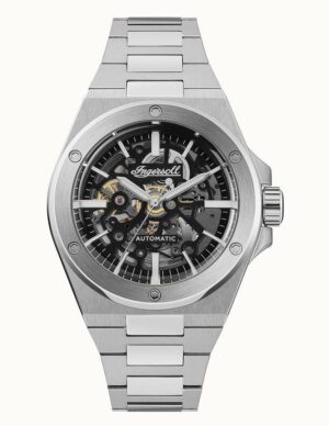 Ingersoll The Baller Stainless Steel Black Skeleton Dial Automatic I15002 Men's Watch