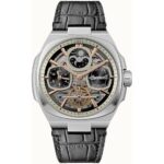 Ingersoll The Spirit Moon Phase Leather Strap Black Skeleton Dial Automatic I15801 Men's Watch